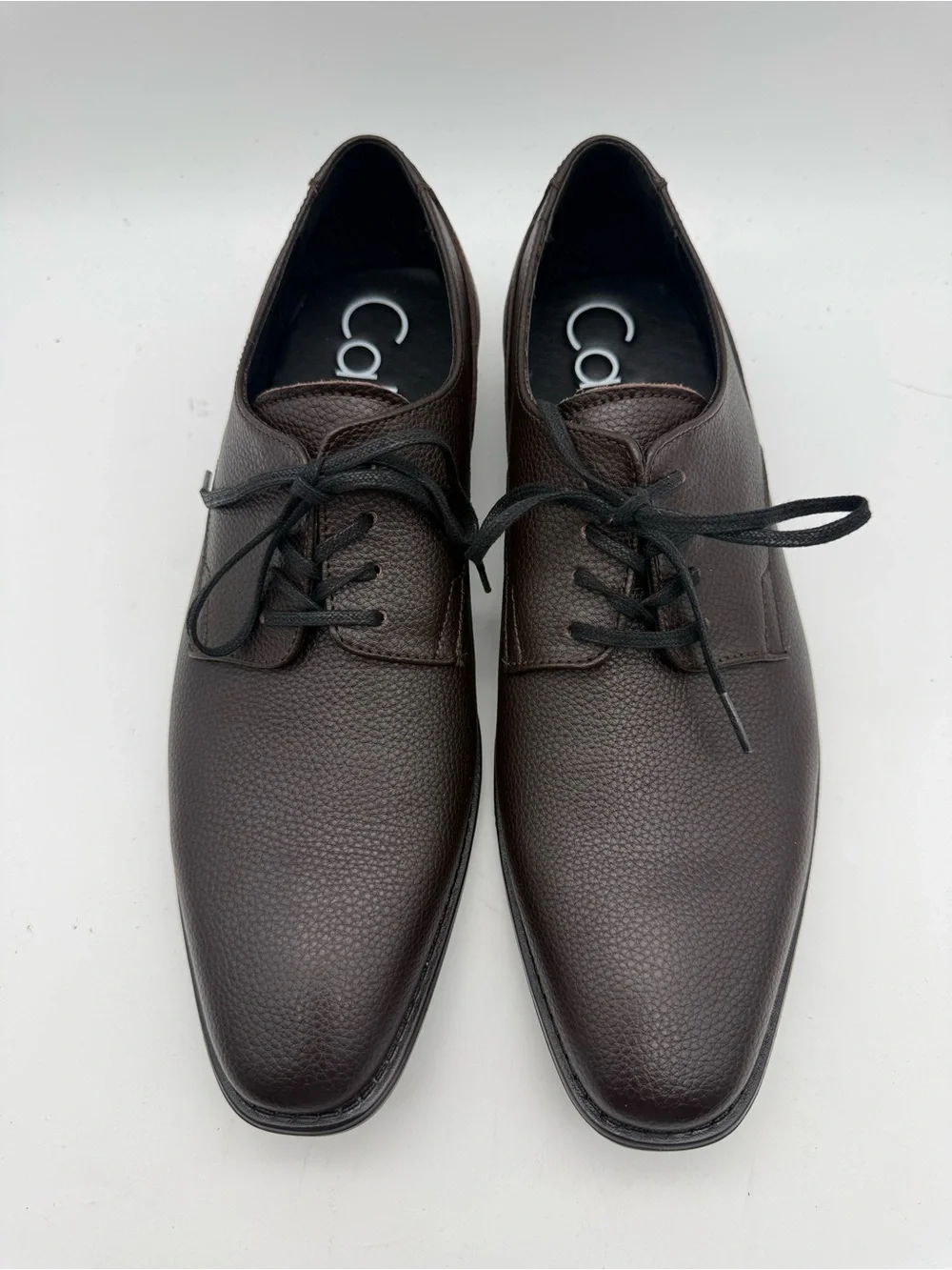 BRAND NEW Calvin Klein Men's Ripley Tumbled Leather Dark Brown Men’s Size 10.5